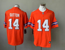Nike Denver Broncos #14 Courtland Sutton Orange Throwboack Vapor Untouchable Authentic Stitched NFL Jersey