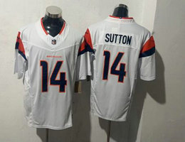 Nike Denver Broncos #14 Courtland Sutton White Authentic Stitched NFL Jersey