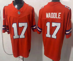 Nike Denver Broncos #17 Jaylen Waddle Orange Throwboack Authentic Stitched NFL Jersey