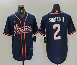 Nike Denver Broncos #2 Pat Surtain II Navy Joint Authentic Stitched baseball jersey