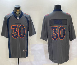 Nike Denver Broncos #30 Terrell Davis Grey Inverted Legend Authentic Stitched NFL jersey