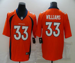 Nike Denver Broncos #33 Javonte Williams Orange Vapor Untouchable Authentic stitched NFL jersey