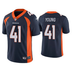 Nike Denver Broncos #41 Kenny Young Blue Vapor Untouchable Authentic stitched NFL jersey