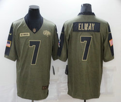 Nike Denver Broncos #7 John Elway 2021 salute to service Authentic Stitched NFL Jersey