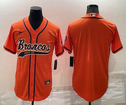 Nike Denver Broncos Blank Orange Joint adults Authentic Stitched baseball jersey
