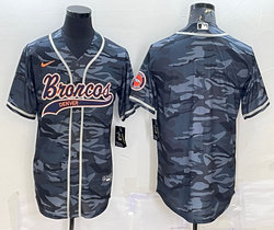 Nike Denver Broncos Grey Camo Joint Authentic Stitched baseball jersey
