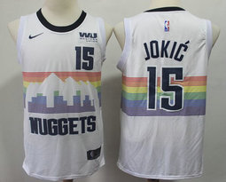 Nike Denver Nuggets #15 Nikola Jokic City Game Authentic Stitched NBA Jersey