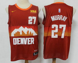 Nike Denver Nuggets #27 Jamal Murray 20-21 City With Advertising Authentic Stitched NBA Jersey