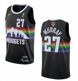 Nike Denver Nuggets #27 Jamal Murray Black City 2023 Finals Champions Authentic Stitched NBA Jersey