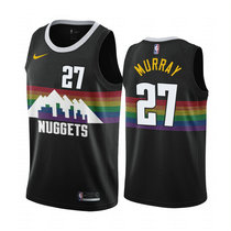 Nike Denver Nuggets #27 Jamal Murray Black Game City Authentic Stitched NBA Jersey