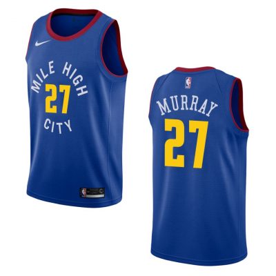 Nike Denver Nuggets #27 Jamal Murray Blue 20-21 Authentic Stitched NBA Jersey