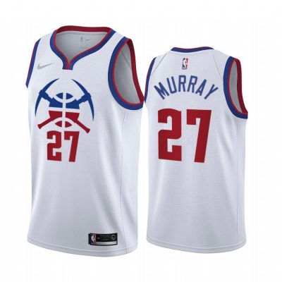Nike Denver Nuggets #27 Jamal Murray White 20-21 Earned Edition Authentic Stitched NBA Jersey