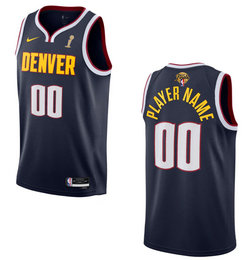 Nike Denver Nuggets Customized Navy 2023 Finals Champions Authentic Stitched NBA Jersey