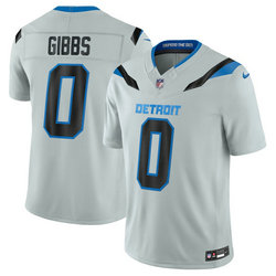 Nike Detroit Lions #0 Jahmyr Gibbs Silver 2026 Rivalries Stitched Football Jersey