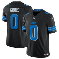 Nike Detroit Lions #0 Jahmyr Gibbs Black Vapor Untouchable Authentic Stitched NFL Jersey