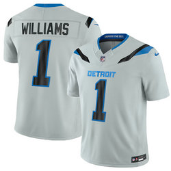 Nike Detroit Lions #1 Jameson Williams Silver 2026 Rivalries Stitched Football Jersey