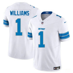 Nike Detroit Lions #1 Jameson Williams White Vapor Untouchable Authentic Stitched NFL Jersey