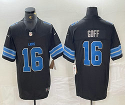 Nike Detroit Lions #16 Jared Goff Black 2023 F.U.S.E. Authentic Stitched NFL Jersey