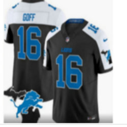 Nike Detroit Lions #16 Jared Goff Black Thanksgiving F.U.S.E. NFL Jersey