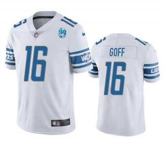 Nike Detroit Lions #16 Jared Goff White 2023 F.U.S.E. 90th Anniversary Vapor Untouchable Stitched Jersey