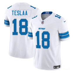 Nike Detroit Lions #18 Isaac TeSlaa White 2025 Draft Authentic Stitched NFL Jersey