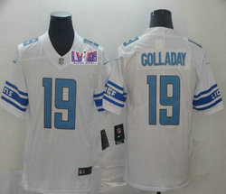 Nike Detroit Lions #19 Kenny Golladay White Vapor Untouchable With 2024 Super Bowl (LVIII ) patch Jersey