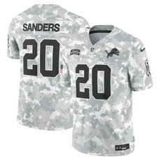 Nike Detroit Lions #20 Barry Sanders 2024 Salute to Service Authentic Stitched NFL Jersey