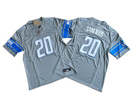 Nike Detroit Lions #20 Barry Sanders Gray F.U.S.E. Authentic Stitched NFL Jersey