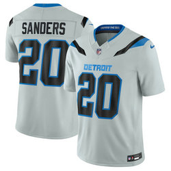 Nike Detroit Lions #20 Barry Sanders Silver 2026 Rivalries Stitched Football Jersey