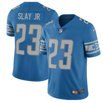 Nike Detroit Lions #23 Darius Slay JR Blue Vapor Untouchable Authentic Stitched NFL Jersey