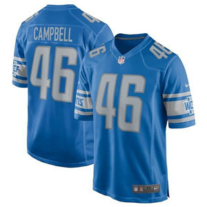 Nike Detroit Lions #46 Jack Campbell Blue Vapor Untouchable Authentic Stitched NFL Jersey