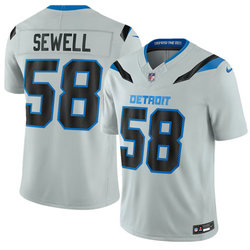 Nike Detroit Lions #58 Penei Sewell Silver 2026 Rivalries Stitched Football Jersey