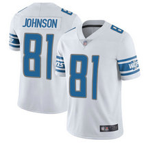 Nike Detroit Lions #81 Calvin Johnson White Vapor Untouchable Authentic stitched NFL jersey