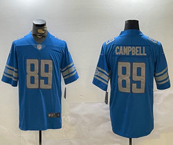 Nike Detroit Lions #89 Dan Campbell Blue 2024 Vapor Untouchable Authentic Stitched NFL Jersey