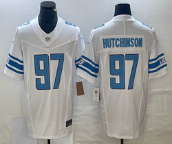 Nike Detroit Lions #97 Aidan Hutchinson White 2023 F.U.S.E. Authentic Stitched NFL Jersey