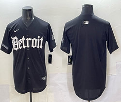 Nike Detroit Lions Blank Black 5(V) Joint baseball jersey