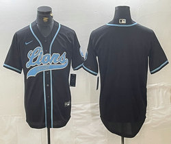 Nike Detroit Lions Blank Black Joint Authentic Stitched baseball jersey