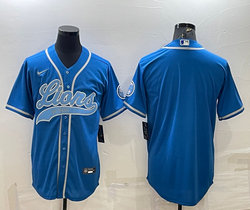 Nike Detroit Lions Blank Blue Joint Authentic Stitched baseball jersey