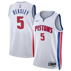 Nike Detroit Pistons #5 Malik Beasley White 2024 Association Edition Stitched Jersey