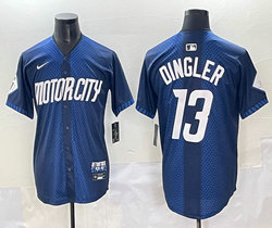 Nike Detroit Tigers #13 Dillon Dingler 2024 Navy 2025 City MLB Jersey