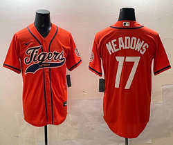 Nike Detroit Tigers #17 Austin Meadows Orange Joint Stitched MLB Jersey