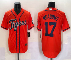 Nike Detroit Tigers #17 Parker Meadows Orange Jersey