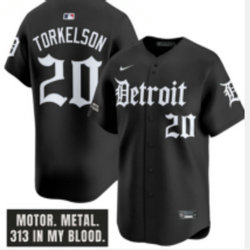 Nike Detroit Tigers #20 Spencer Torkelson Black 5(V) Joint MLB Jerseys