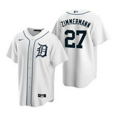 Nike Detroit Tigers #27 Jordan Zimmermann White Game Authentic Stitched MLB Jersey