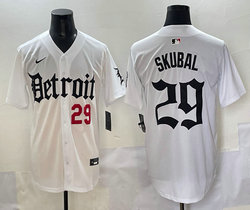 Nike Detroit Tigers #29 Tarik Skubal 5(V) Joint MLB Jersey