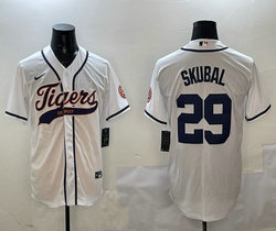 Nike Detroit Tigers #29 Tarik Skubal White Joint Stitched MLB Jersey