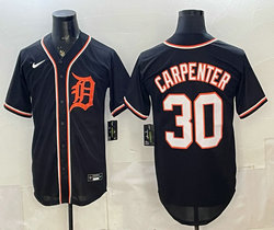 Nike Detroit Tigers #30 Kerry Carpenter 2026 Fashion Replica Black Out MLB Jersey