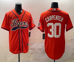 Nike Detroit Tigers #30 Kerry Carpenter Orange Joint Authentic Stitched baseball jersey
