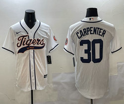Nike Detroit Tigers #30 Kerry Carpenter White Joint Stitched MLB Jersey