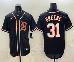 Nike Detroit Tigers #31 Riley Greene 2026 Fashion Replica Black Out MLB Jersey